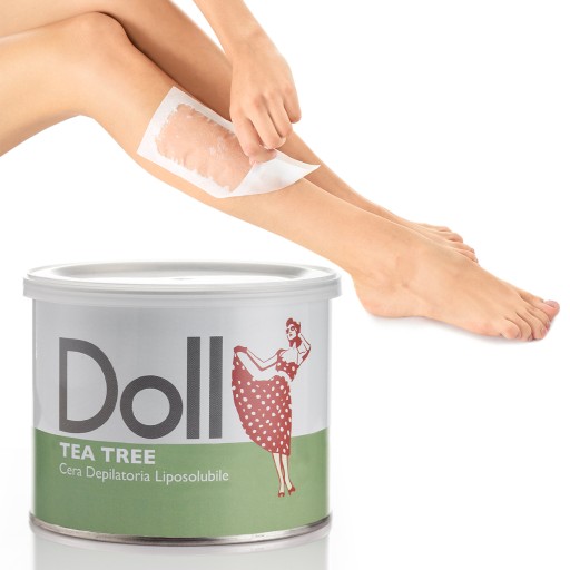 DOLL Xanitalia Depilačný vosk na odstraňovanie chĺpkov v dóze TEA TREE 400 ml