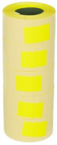CENOVKY ROVNÉ štítky 26x16 3000ks ŽLTÉ
