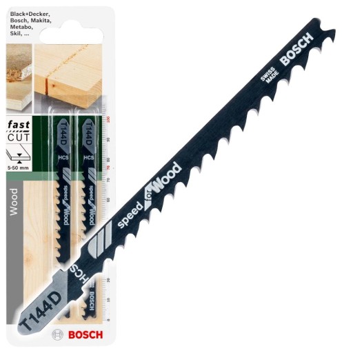 Pílový kotúč do priamočiarej píly Bosch Wood T 144 D, 2 ks