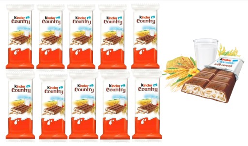 Kinder Country Bar Ferrero 23,5g čokoládová vata s pufovanou ryžou pre deti