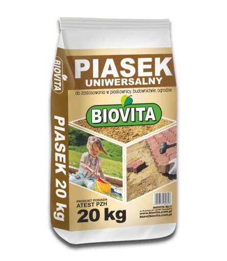 Čistý piesok pre pieskovisko CERTIFIKOVANÉ! BIOVITA 20 kg