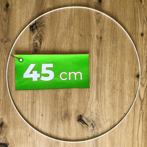 BIELY krúžok/ráfik pre lapače snov a makramé, 45 cm