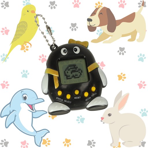 Hračka Tamagotchi, elektronická hra pre domáce zvieratá, čierna
