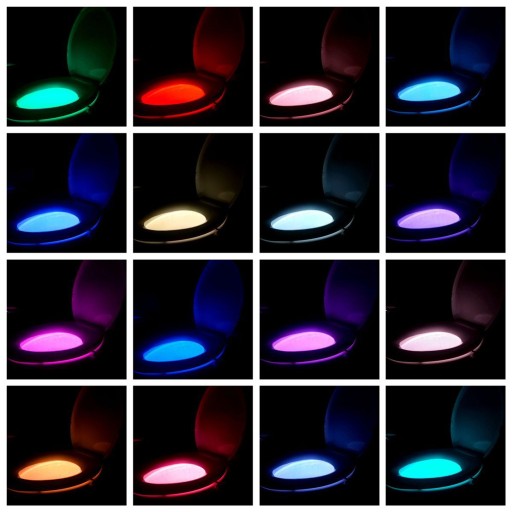 LED LAMPA PRE WC, SENZOR POHYBU A SVETLA