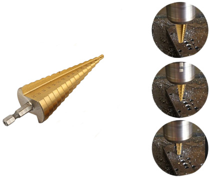Stupňovitá kužeľová vŕtačka na kov, drevo, plast, plechy, 4-32 mm