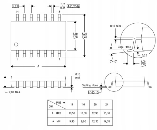 HEF4017BE CD4017B 4017 SO-16 Originál TI