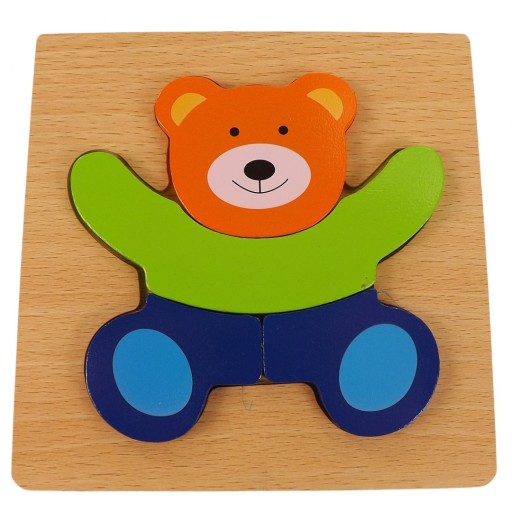 Náučné drevené puzzle kocky pre deti 15-15M