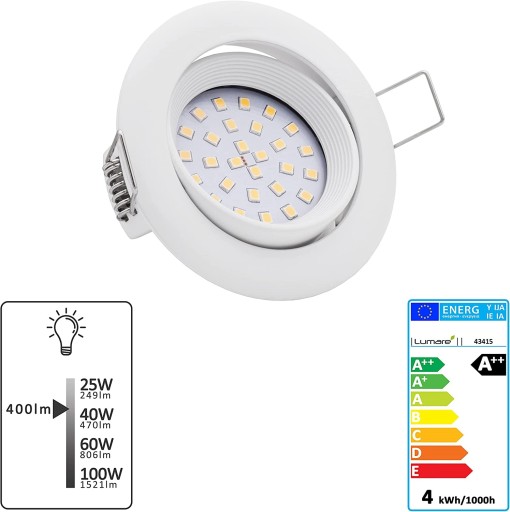 LED EYEBALL, okrúhle, 4W, 2700K, 230V, 85mm