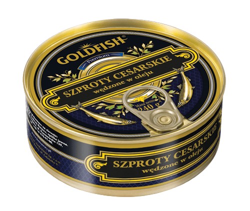 Zlatá rybka cisárske šproty údené v oleji 240 g