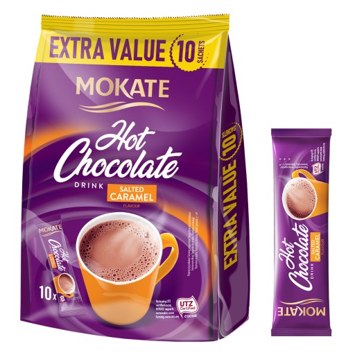 Z NEMECKA Čokoláda so slaným karamelom Mokate 10 vrecúšok