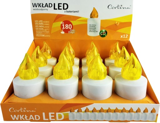 VEĽKÁ VLOŽKA PRE GRANIC, 180 DNÍ, LED, R14 BATÉRIE, ŽLTÉ, VODEODOLNÉ VLOŽKY