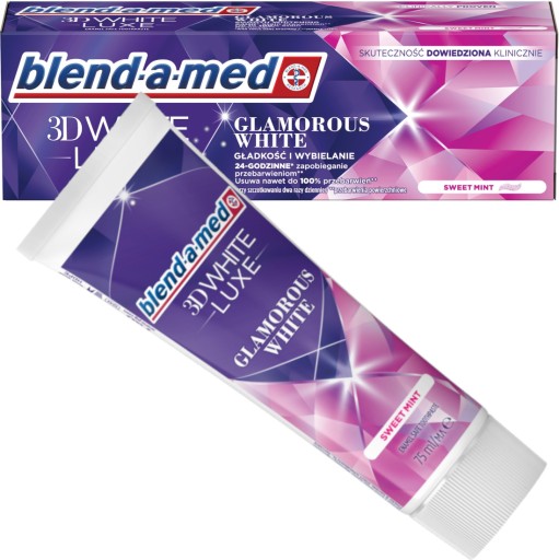 BLEND-A-MED 3D WHITE LUXE ZUBNÁ PASTA GLAMOROUS WHITE oslnivá biela