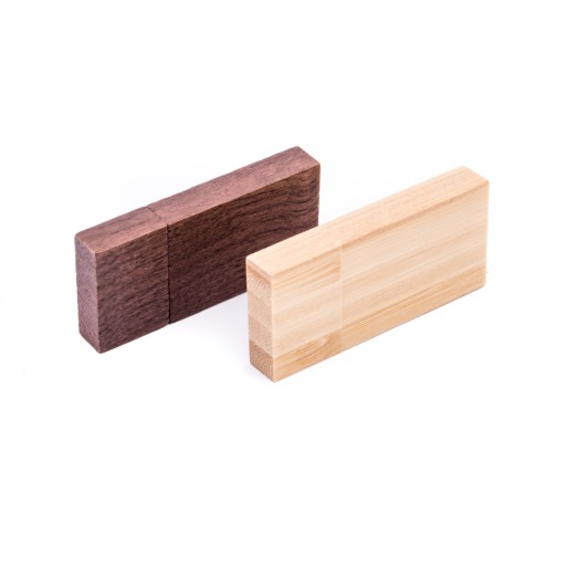 Pendrive drevený tmavý orech široký 512 MB