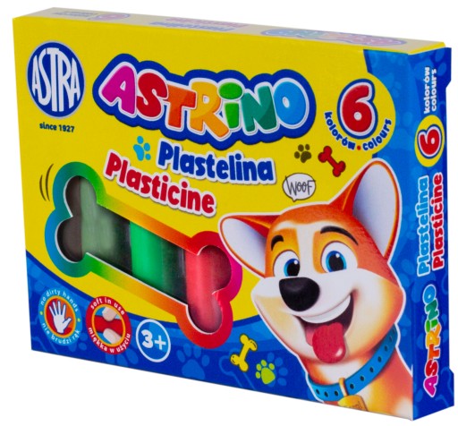 Astrino plastelína, 6 farieb ASTRA