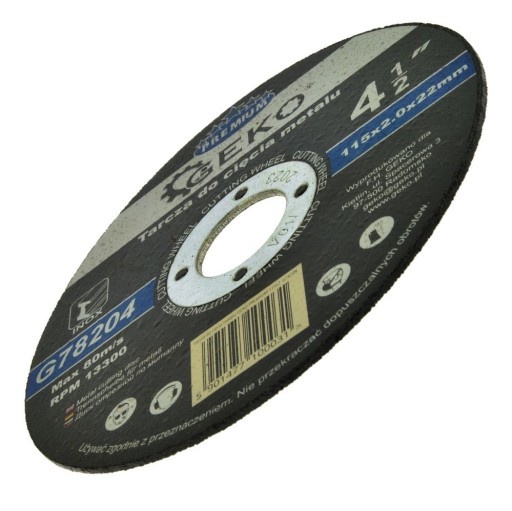 Geko G78204 rezací kotúč na kov 115x22,2mm