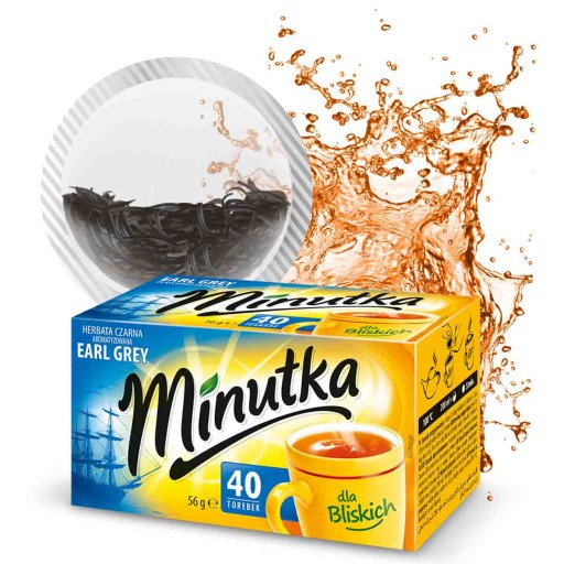 Klasický Earl Grey Express čierny čaj 40T poľský čaj Minutka