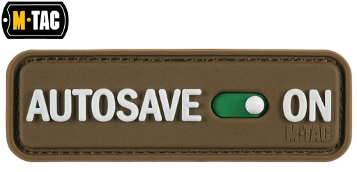 Autosave nášivka so znakom PVC Coyote M-Tac