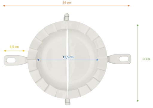 FORMOVAČ NA HNEDLE CALZONE, TVORBA NA HNEDLE BIELE, 15CM