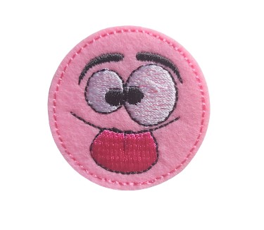Nažehľovačka, termo aplikácia, emoji nášivka pre deti, emotikon 4,5 cm
