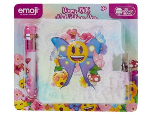 DENNÍK S PÁDLO SEKRETARIJNÁ KRABIČKA PLYŠOVÝ VLASY MUŽ EMOJI GIRL
