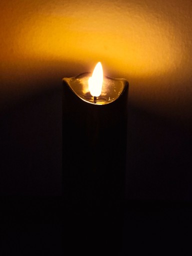 SVIEČKA, LED VLOŽKA, EFEKT PLAMEŇA, 15 cm