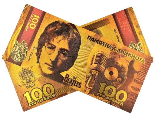 Krásna zberateľská bankovka Johna Lennona Beatles