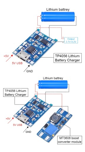 TP4056 Li-ION USB TYP C USB-C 1A nabíjačka článkov