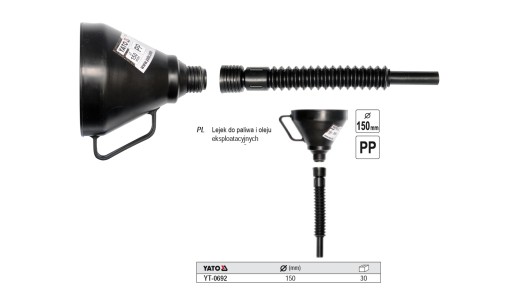 2-KUSOVÝ FUEL FUNNER 150MM YATO