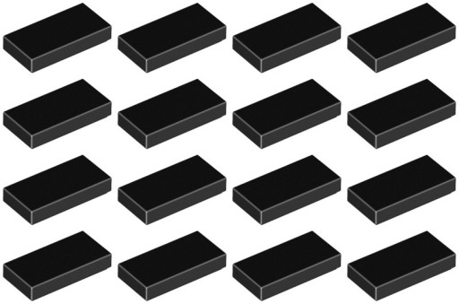 LEGO TILE 3069b 1x2 čierna NOVINKA (4g) 16 ks.