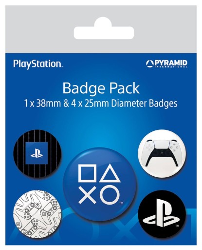 Playstation Play ihlice do batohu, sada 5 kusov
