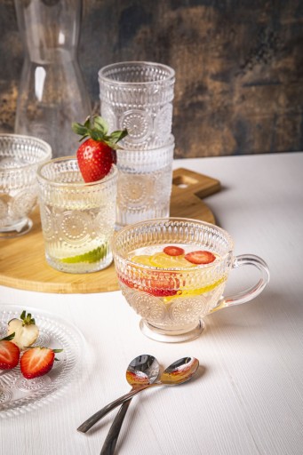 Sklenená šálka na kávu sklenený hrnček Altom Design Daisy 430 ml