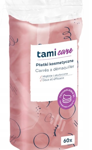 TAMI CARE KOZMETICKÉ VLOŽKY Štvorcové 60 ks