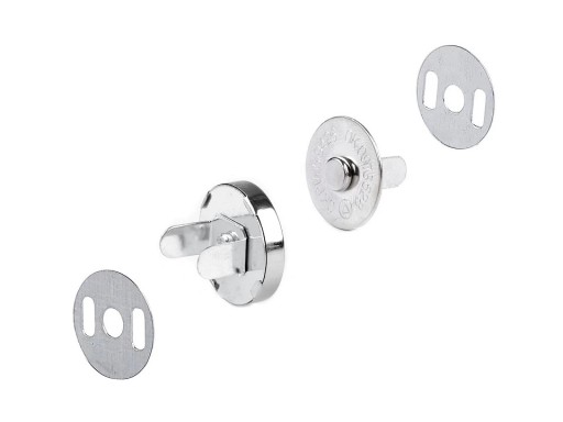 MAGNETICKÉ UZAVORENIE TAŠKA niklové 18mm 10 ks