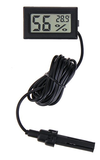 689 Elektronický teplomer LCD sonda vlhkomer 1m