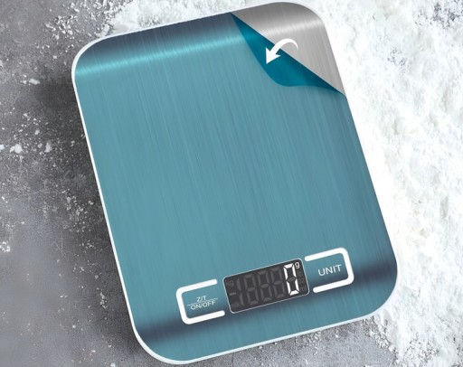 KUCHYŇSKÁ VÁHA elektronická presná VÁHA LCD displej 5000g STRIEBORNÁ