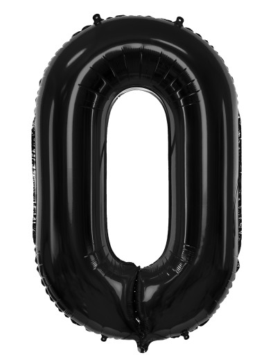 Čierny fóliový balón číslo 0 86 cm