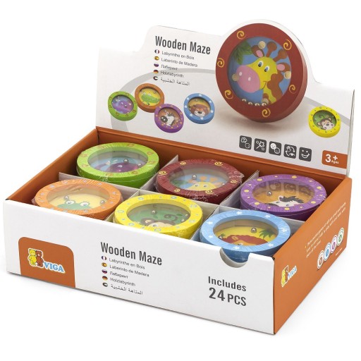 VIGA Drevené zvieracie bludisko 1 ks