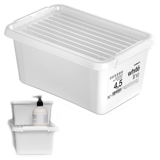 White Line Orplast Nádoba s vrchnákom 4,5L biela