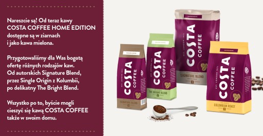 Costa Coffee Bright Blend mletá káva 200 g