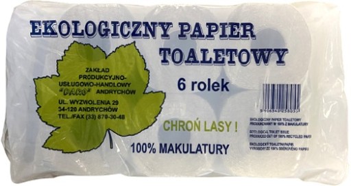 DARO Ekologický šedý toaletný papier 6 roliek