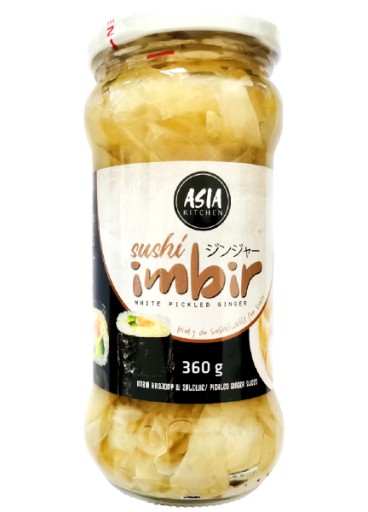 Marinovaný zázvor na sushi, prírodný 360g