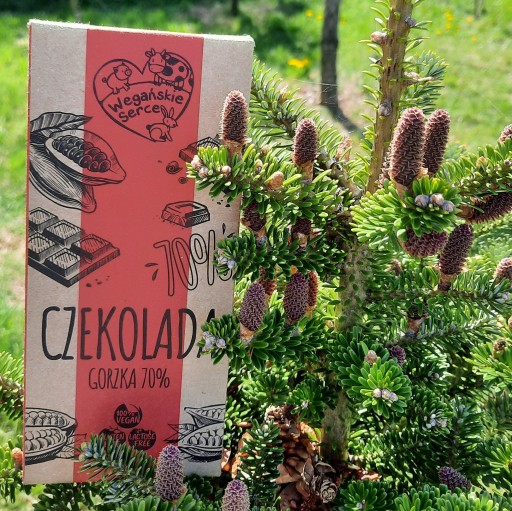 VEGÁNSKE SRDCE horká čokoláda 70% 100g