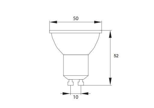 LED ŽIAROVKA GU10 4,3W 3000K 350lm 36° SKLO OSRAM