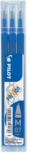 3 náplne do pera Pilot Frixion 0,7 mm modré