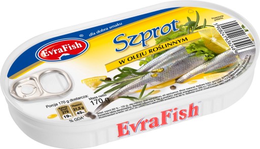 Evrafish šprota v oleji 170 g