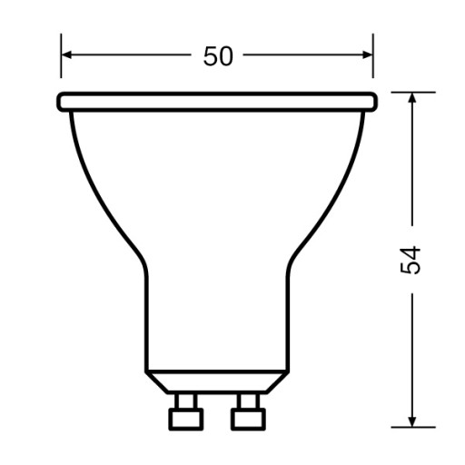 GU10 LED žiarovka 6,9W = 80W 575lm 2700K 60° OSRAM