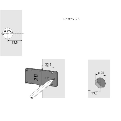 Šablóna na označovanie otvorov Hettich MultiBlue