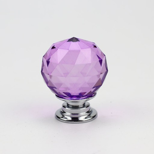 KRIŠTÁĽOVÝ NÁBYTOK Úchytka 30mm FIALOVÝ CRYSTAL glamour