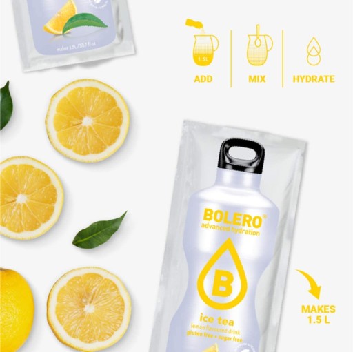 Bolero Drink instantný ľadový čaj s nulou cukru a citrónom