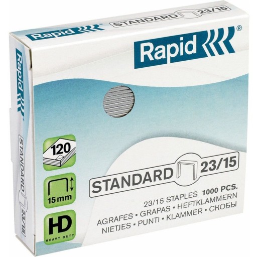 Rapid Standard 23/15 1M sponky, 1000 ks Rapid 2